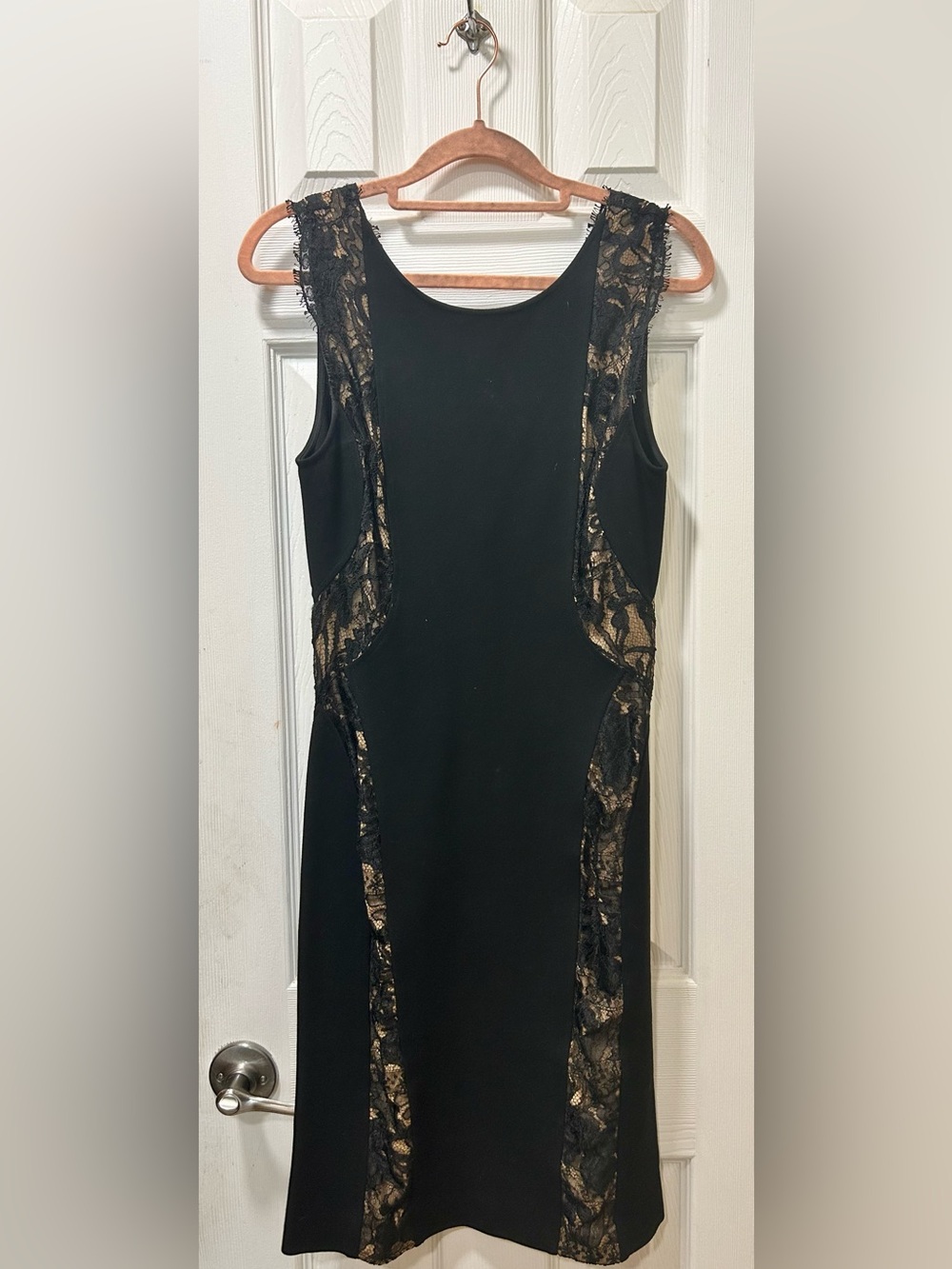 Emilio Pucci Black Midi Dress with Lace Inset